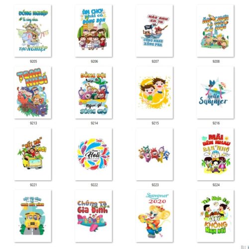 Gói 200 mẫu in áo đi biển file PNG chất lượng cao 012