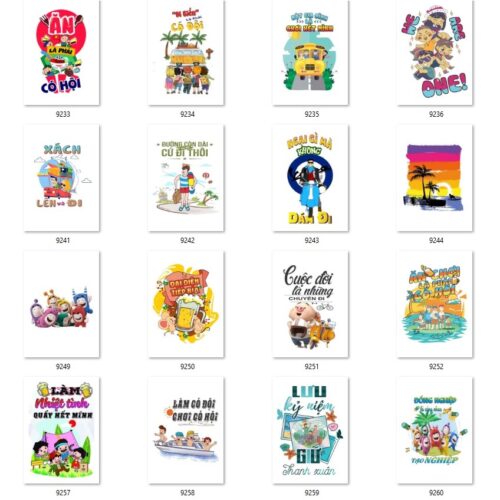 Gói 200 mẫu in áo đi biển file PNG chất lượng cao 012