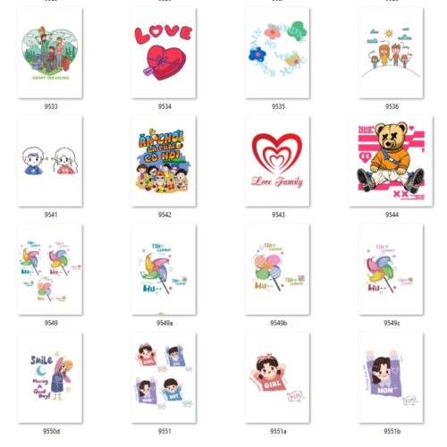 Gói 150 mẫu in áo gia đình file PNG,AI chất lượng cao 013