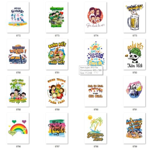 Gói 150 mẫu in áo lớp, áo nhóm file PNG,AI chất lượng cao 014