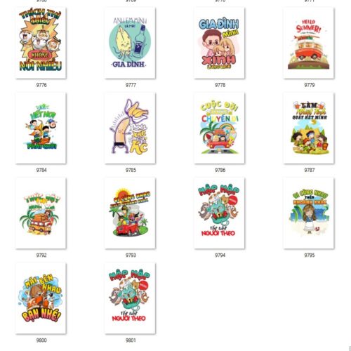 Gói 150 mẫu in áo lớp, áo nhóm file PNG,AI chất lượng cao 014