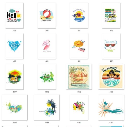 Gói 100 mẫu in áo đi biển file PDF, EPS, AI chất lượng cao 017
