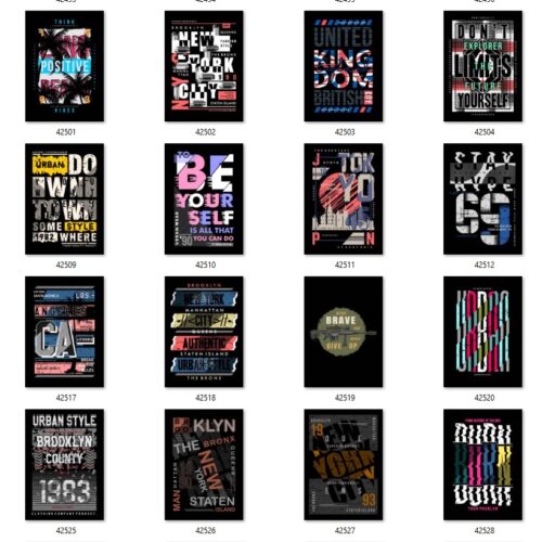 Gói 200 mẫu in urban streetwear file AI chất lượng cao 020