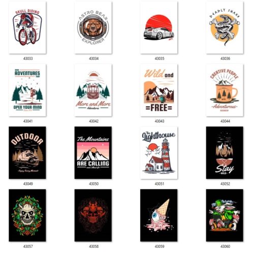 Gói 200 mẫu in urban streetwear file AI chất lượng cao 023