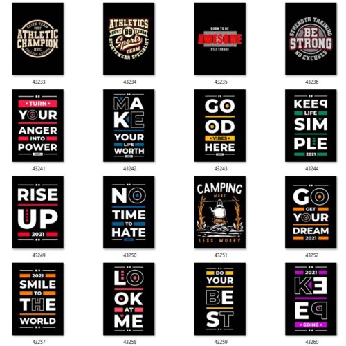Gói 100 mẫu in streetwear file AI chất lượng cao 024