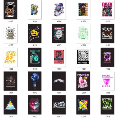 Gói 300 mẫu in streetwear & bear art file PNG chất lượng cao 025