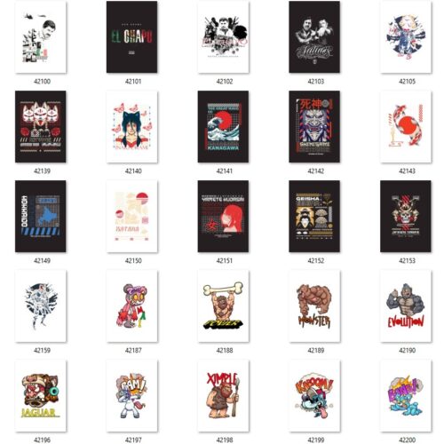 Gói 300 mẫu in streetwear & bear art file PNG chất lượng cao 025