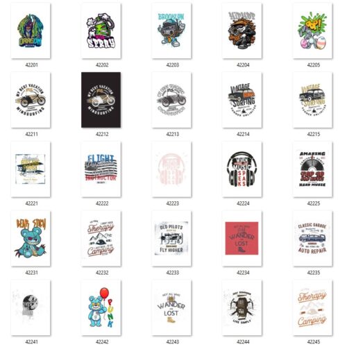 Gói 300 mẫu in streetwear & bear art file PNG chất lượng cao 025
