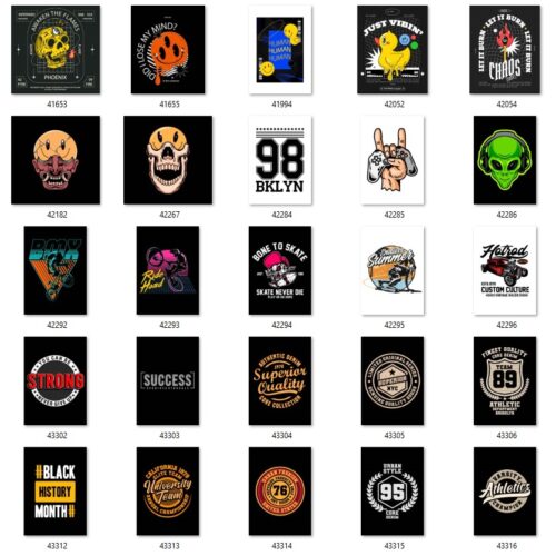 Gói 100 mẫu in streetwear file AI chất lượng cao 026