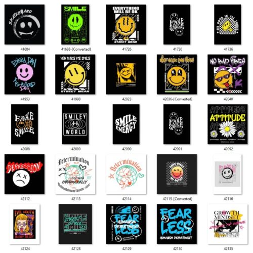 Gói 100 mẫu in streetwear file EPS chất lượng cao 027