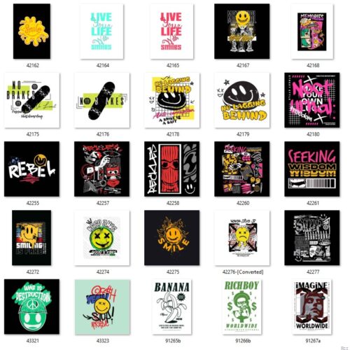 Gói 100 mẫu in streetwear file EPS chất lượng cao 027