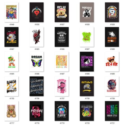 Gói 200 mẫu in streetwear file PNG chất lượng cao 028