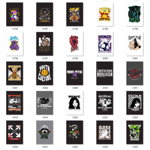 Gói 200 mẫu in streetwear file PNG chất lượng cao 028