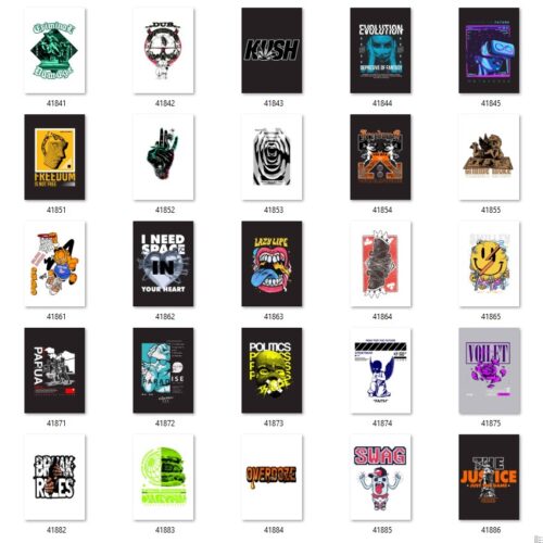 Gói 200 mẫu in streetwear file PNG chất lượng cao 028