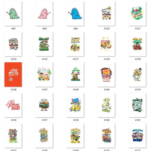 Gói 300 mẫu in áo nhóm file PNG chất lượng cao 030