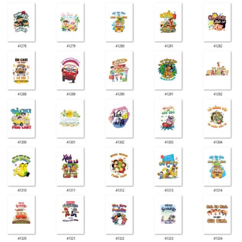 Gói 300 mẫu in áo nhóm file PNG chất lượng cao 030