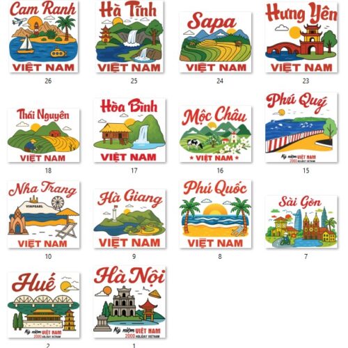 Gói mẫu in tỉnh thành Việt Nam file AI chất lượng cao 036