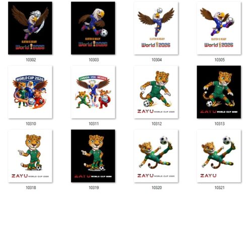 Gói 24 mẫu in World Cup 2026 – Linh vật Zayu file PNG chất lượng cao 042
