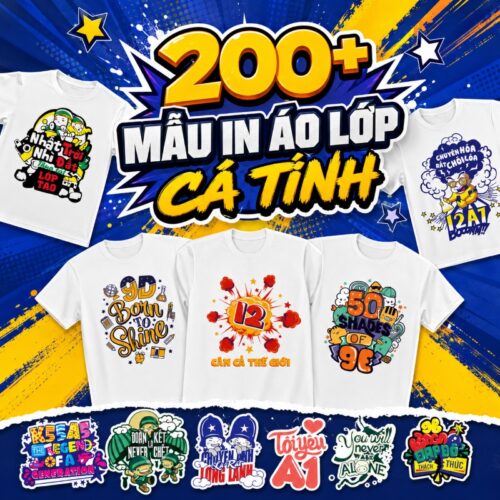 Gói 200 mẫu in áo lớp file AI,PNG chất lượng cao 029