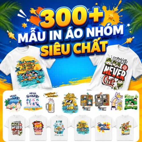 Gói 300 mẫu in áo nhóm file PNG chất lượng cao 030